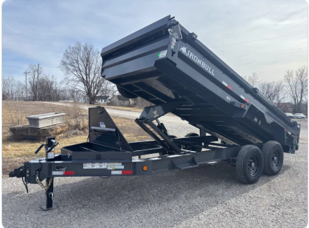16' x 83" Iron Bull DWB Bumper Pull Dump Trailer 24" Side Walls - (2) 7,000 lb Axles 110834 thumbnail 2