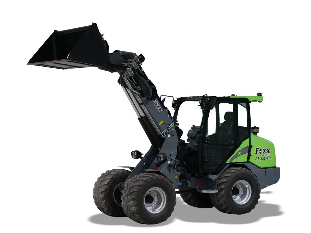 Foxx Loaders ST 355-TR Pro Attach 66 HP Kubota w/ 67" Loader Dirt Bucket — photo 1 of 4
